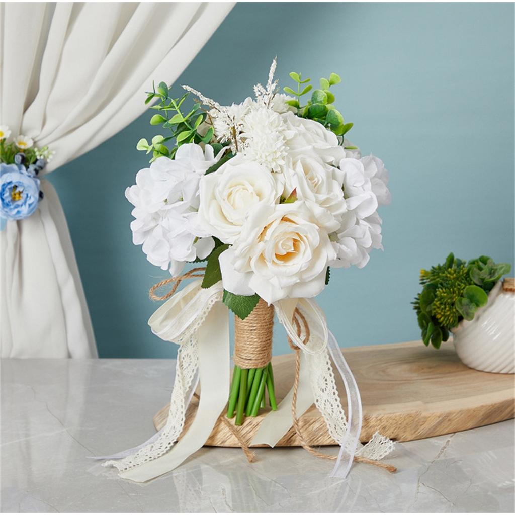 Wedding Bride Holding Flower Simulation Bouquet, High End Finished Product, Studio Shooting Props Decoration