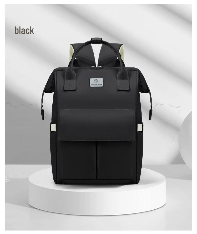 Colorful Double Shoulder Mummy Bag – Large Capacity Diaper Backpack for Mom and Baby