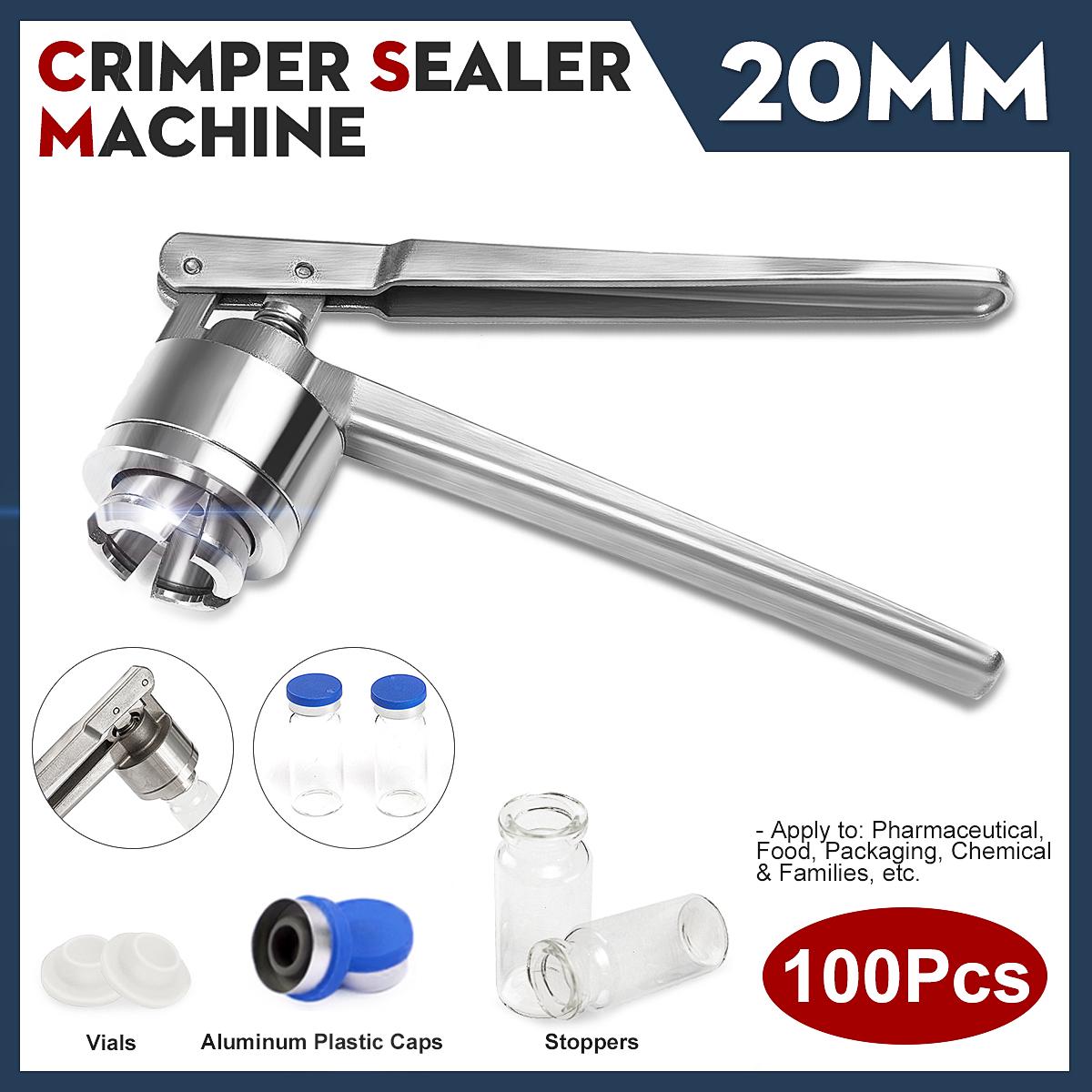 

Нержавеющая сталь 10 мл-Флаконы-Пробки-Крышки-20 мм-Ручной-Обжимщик флаконов Ручная запаечная машина