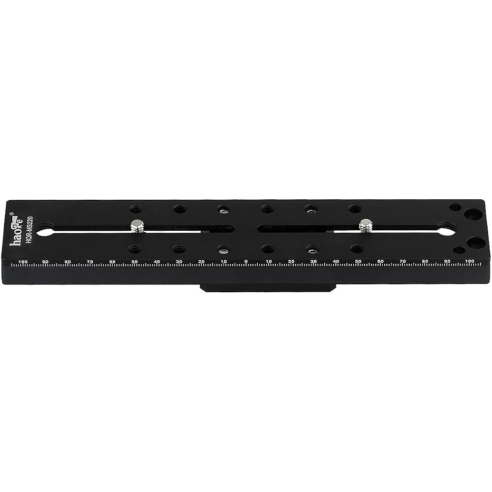 Haoge 220mm Camera Long Slide Quick Release Plate for Sachtler Tripods with Fluid Head (FSB4, FSB6, FSB6T, FSB8, FSB8T, FSB10, FSB10T, DV10 3+3, 5+5 V