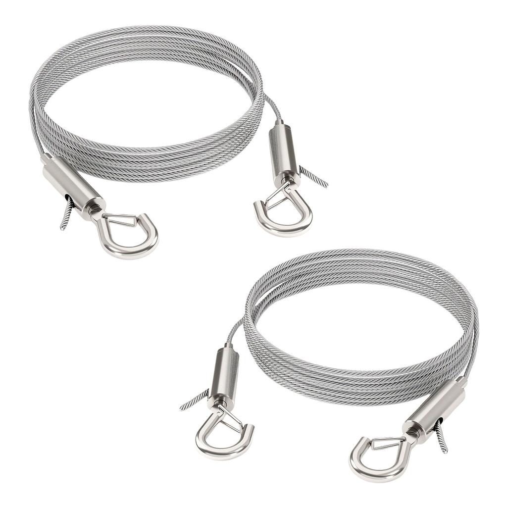 Picture Hanging Wire Set with Adjustable Lengths of 1m and 2m Featuring Small and Large Hook for Art and Mirrors Display