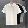 Men's Solid Color Polo Shirt Short-Sleeved Slim Fit Casual Lightweight Summer Button Up T-Shirt