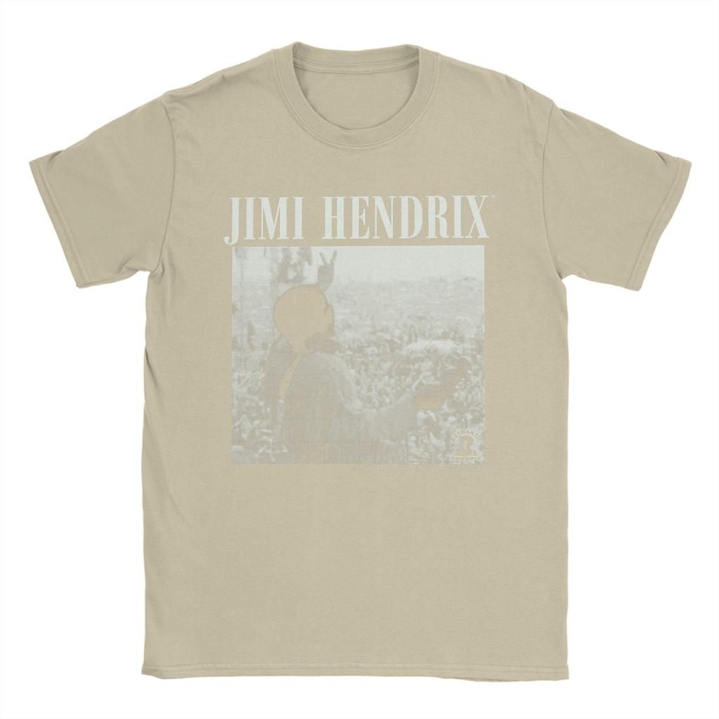 Mens Jimi Hendrix Live At Woodstock T Shirt Cotton Clothes Funny Short Sleeve Round Collar Tees Big Size TShirt