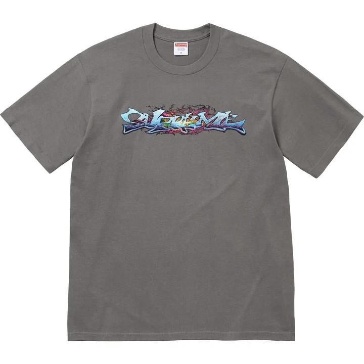 Supreme Tag Tee Charcoal S