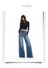Autumn and winter new wide-leg jeans women's American design sense retro versatile drape loose straight pants