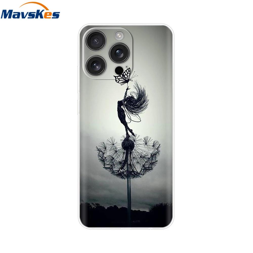 For iPhone 16 Pro Case 16 Plus Lovely Heart Soft Silicone TPU Painted Phone Cases for Apple iPhone16 Pro Max Cover Shell New Bag