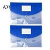 Student File Holder Expandable Document Folder with Label Slot, Layered Design Waterproof PP Envelope, Secure Rope Closure Organizer for Office