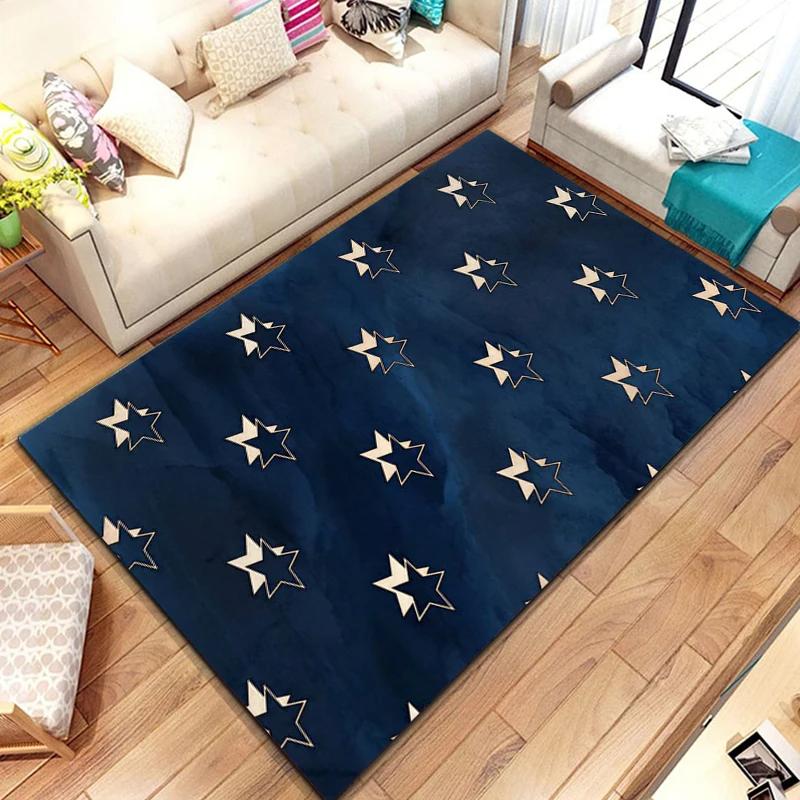 Five-pointed Star Carpet Pentagon Geometric Rug for Bedroom Dinning Dorm Living Room Home Decorative Doormat Non-slip Floor Mat