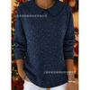 Womens Oversized Long Sleeve Crewneck Sweatshirt 2025 Fall Casual Pullover With 3D Print Acrylic Fabric