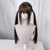 Synthetic Wig Lolita Cosplay Double Ponytail Long Straight Hair Anime Game Cosplay Hair Extensions Halloween Christmas Dress Up