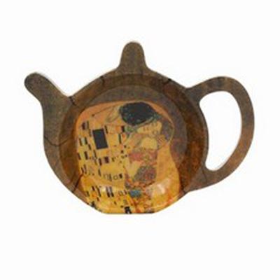 [A1394] - Podstawka pod torebki melaminowa 'Gustav Klimt' Pocałunek - 12x10 cm