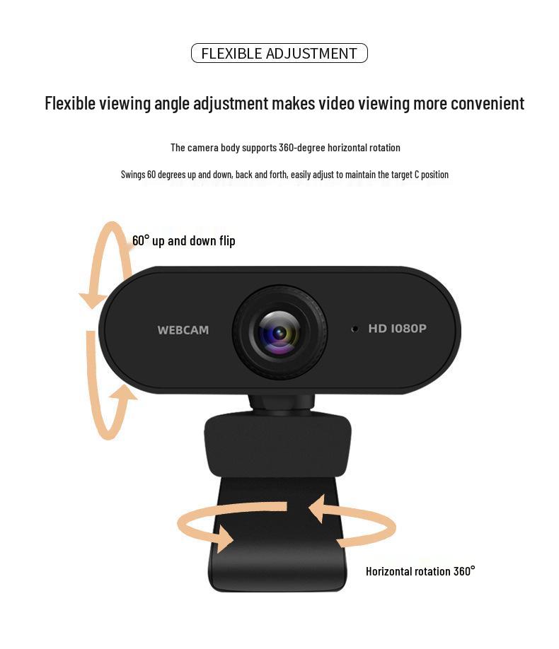 Full HD 1080P/4K USB Webcam for Desktop and Laptop