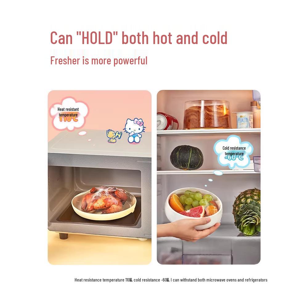Hello Kitty PE Cling Film: Economical, Tear-Off Roll for Kitchen & Microwave Use - No Knife Needed, Small Size.