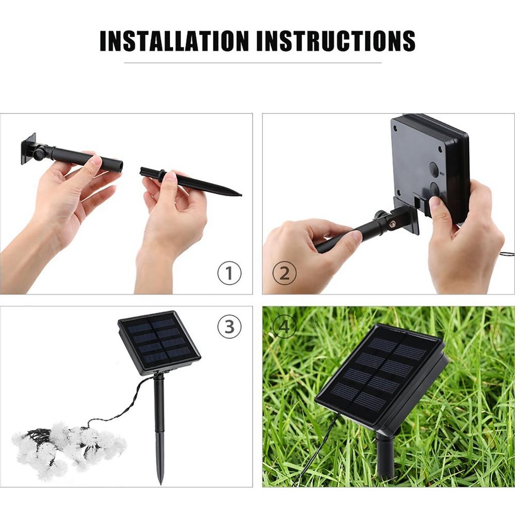 20-100Pcs LED Solar Power String Fairy Light Weeding Garden Outdoor Halloween Home Decor DIY