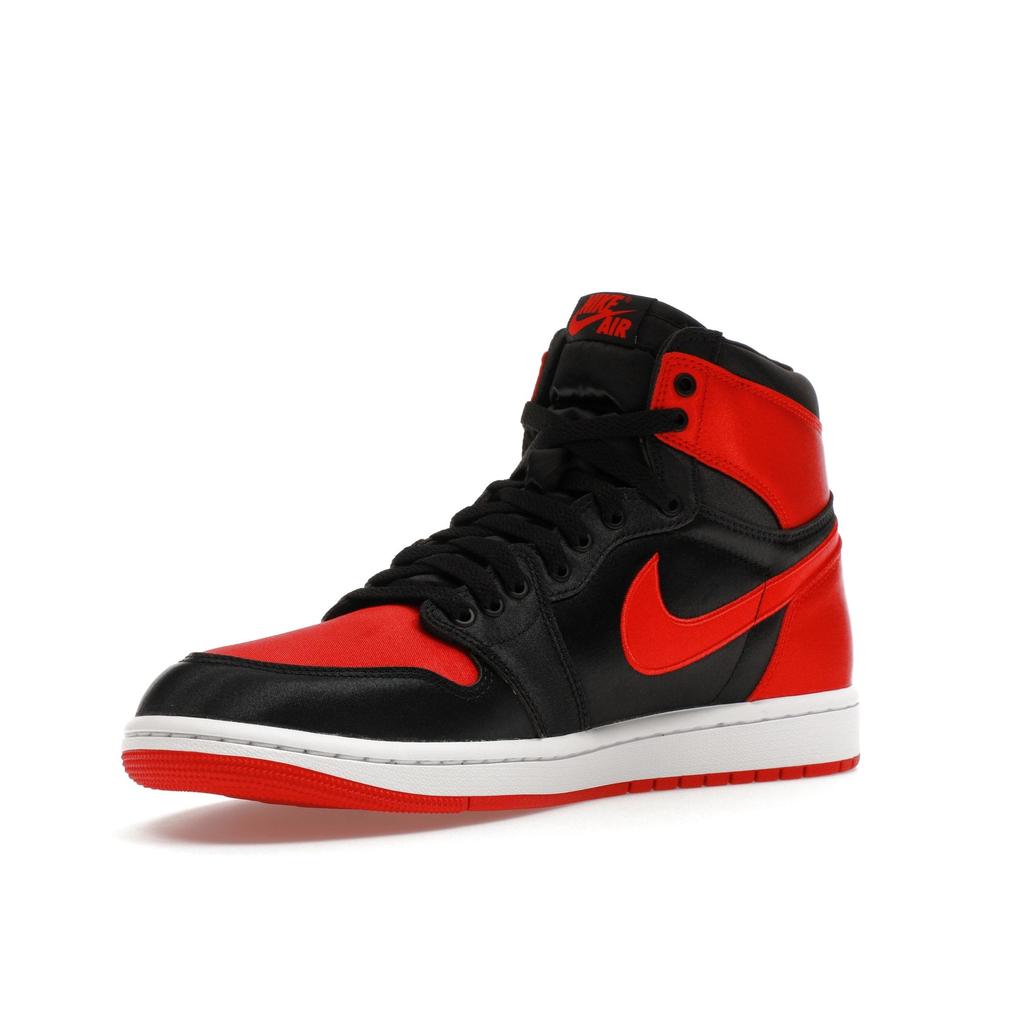 Air Jordan 1 Retro High OG Satin Bred Black University Red White Women's Basketball Shoes FD4810-061