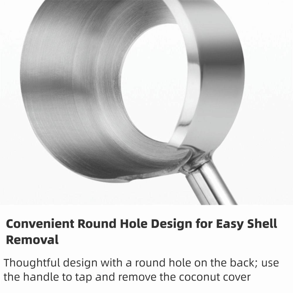 A Set Stainless Steel Coconut Opener Durable Portable Coconut Meat Planer Multifunctional Coconut Opener Tool Home Use