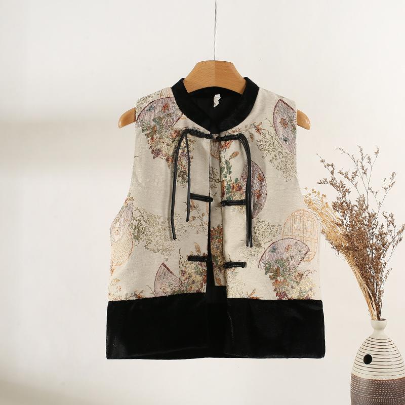 

Атласный жаккардовый жилет женский ранняя весна 2025 высококлассный жилет для мамы XXXL [Recommended 138-75kg]