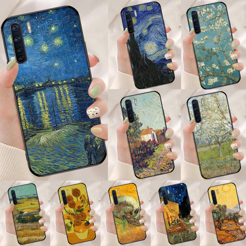 Van Gogh Oil Painting Case For Oppo A94 A54 A40 A60 A80 A98 A78 A18 A38 A58 A16 A76 A96 A17 A77 A74 A57S A15 Cover