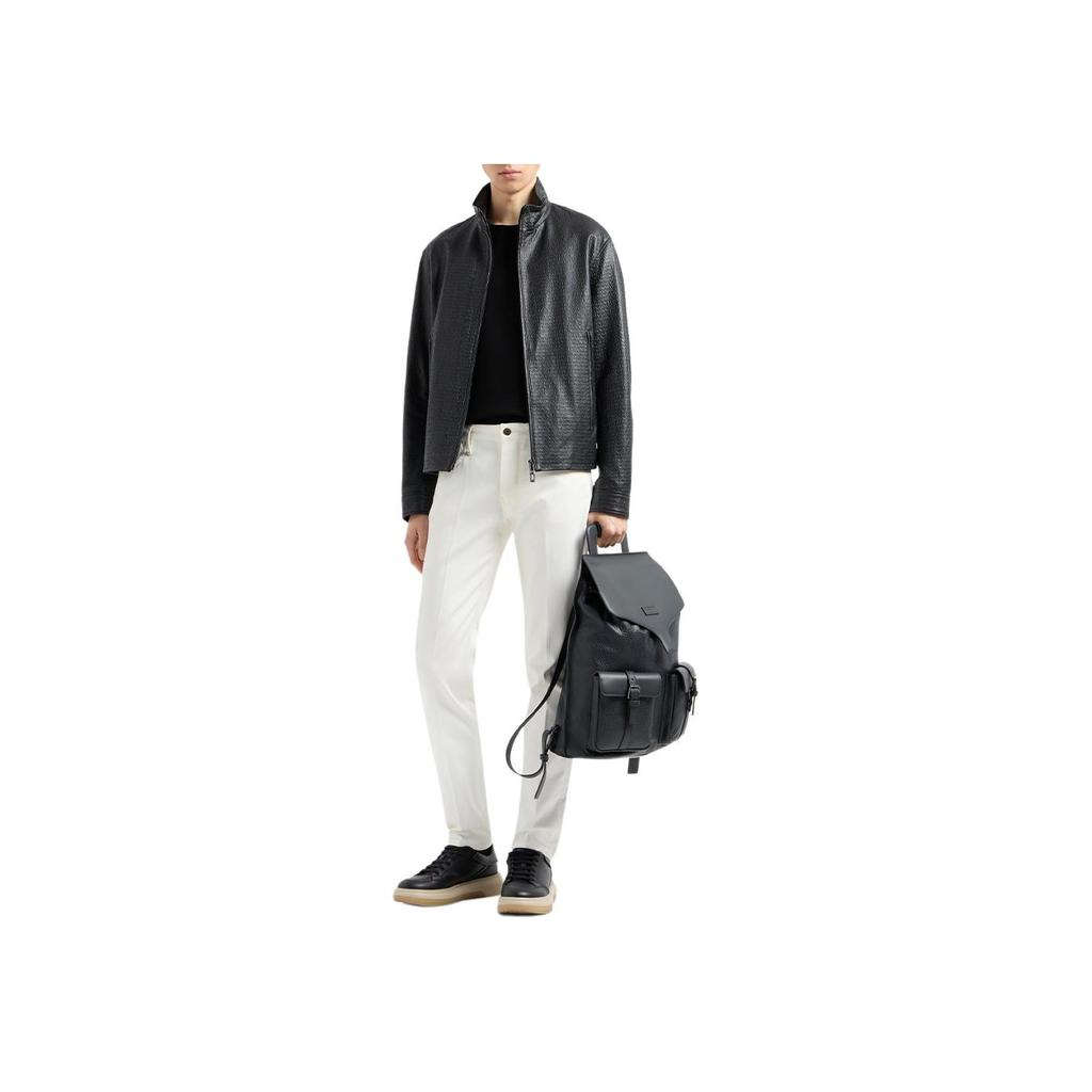 Emporio Armani Solid Color Straight Cut Pullover Round Neck Short Sleeve T-Shirt Men Tops Black 6D1T7P-1JHIZ-0028