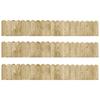 Garden Edging Set 3 pcs 120 cm Pressure Treated Pine Wood