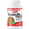 Vitamin Nutridom Vitamin K2 MK-7 Natto-derived K2 MK-7 120mcg 120 Vegetable Capsules Canada 1 pcs 120 Tablets