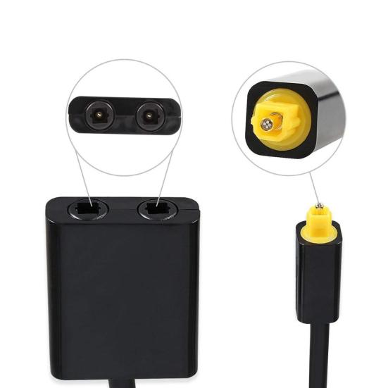 Audio Splitter 1 Optical Audio Cable In 2 Computer Audio Cable Fiber Optic