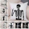 Cartoon Mexico Flower Skull Soft Plush Skeleton Spider Pillow Case Cushion Cover Decor Day Of The Dead Pillowcase for Sofa Home