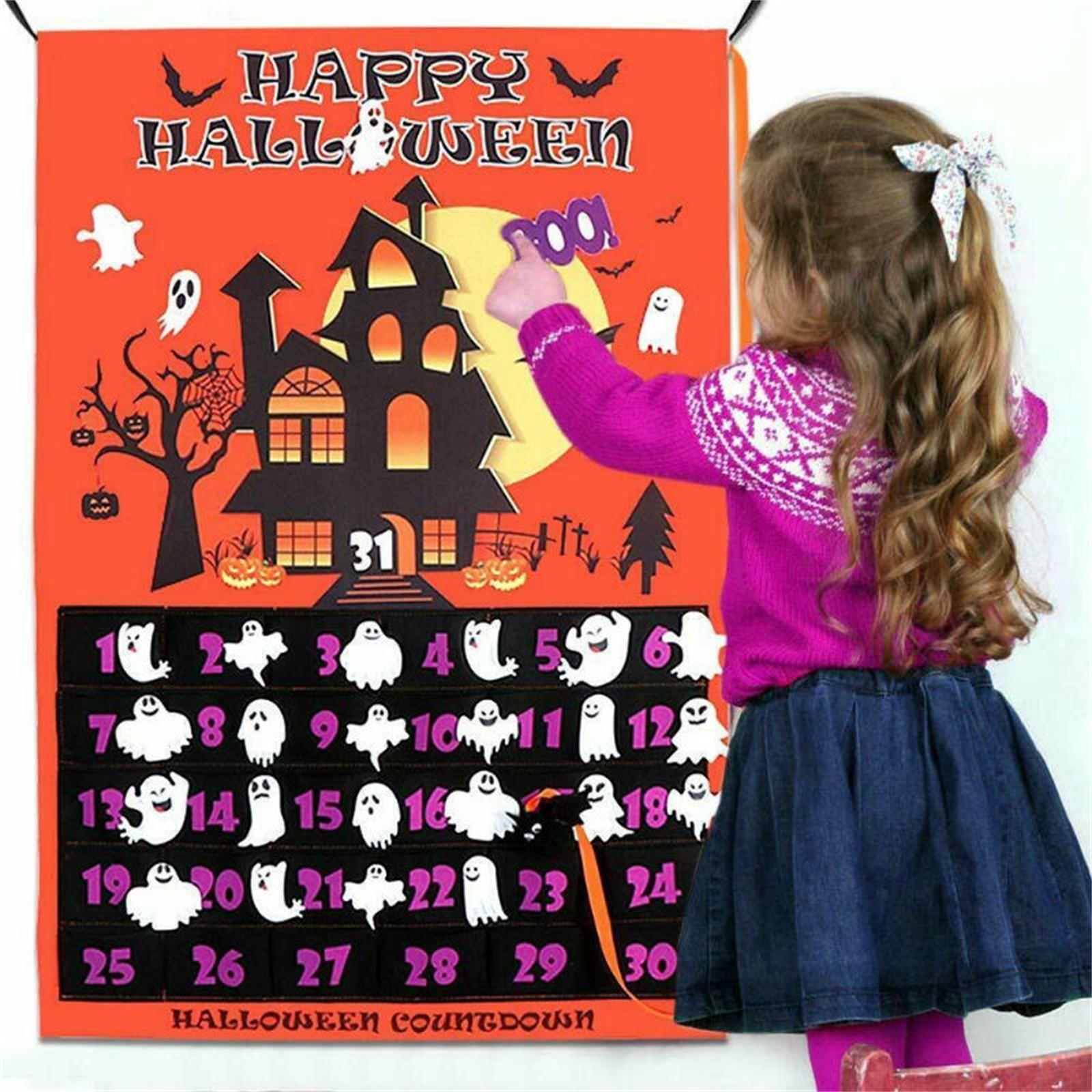 

Calendar Halloween Advent Calendar Detachable Timing Wall Calendar Halloween Hanging Decorations Calendar One Size