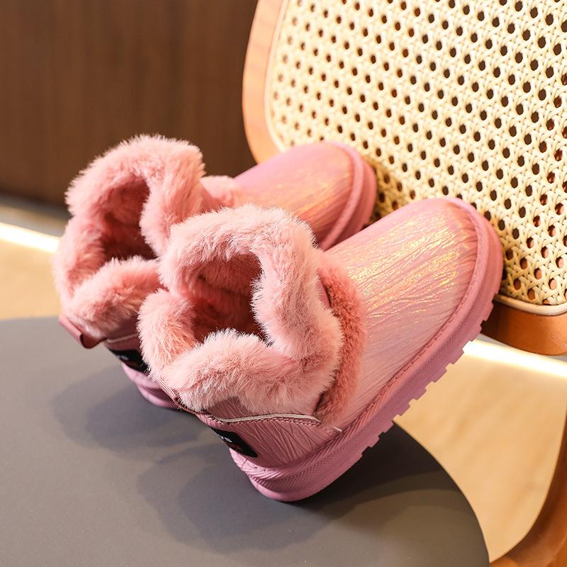 

Новые зимние детские зимние сапоги, теплая обувь, нескользящие, водонепроницаемые, утолщенные, бархатные, хлопковые сапоги, детские зимние сапоги 36 розовый