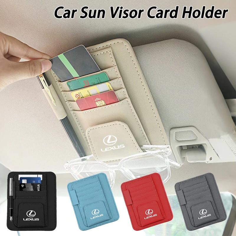 DJSZ3 Car Visor Sunglasses Holder Card Bag Glasses Storage Clip Interior For Lexus CT ES GS NX IS250 CT200h IS300h ES300h RX400h NX