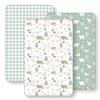 Soft Cotton Crib Fitted Sheet Baby Nursery Bedding Set Pure Color Breathable Double Layer Infant Bed Cover
