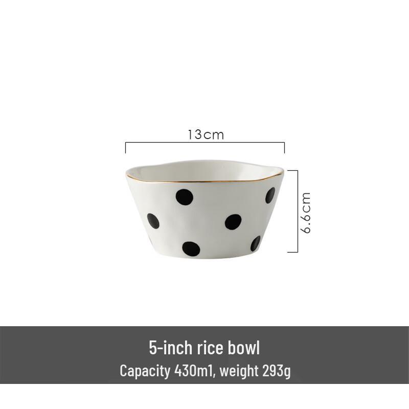 ZISIZ Gold-Rimmed Ceramic Dinnerware Set