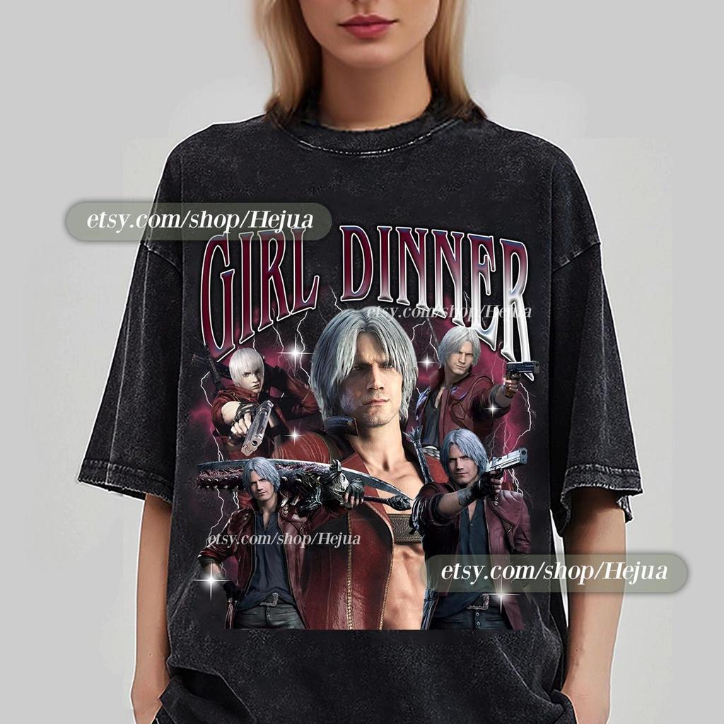 Dante - Maglietta Girl Dinner, Maglietta Devil May Cry, Vergil, Maglietta DMC