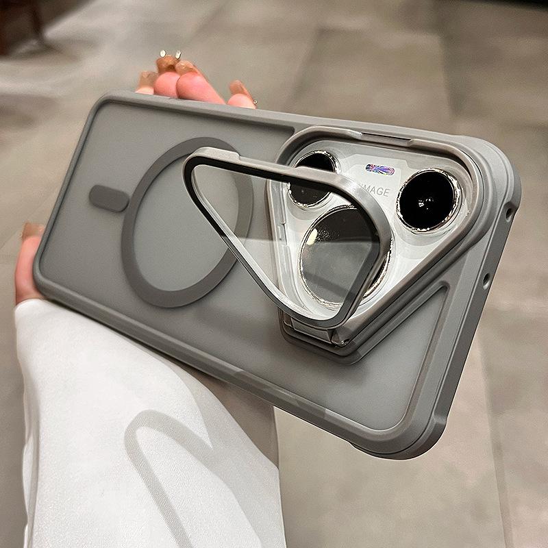Applicable To Huawei Pura70pro Mobile Phone Case New Lens Frame Bracket P70Pro   Magnetic Matte Anti Fall