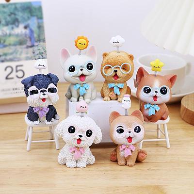 Adorable Pomeranian Dog Figurine: Office Desk & Car Interior Decoration