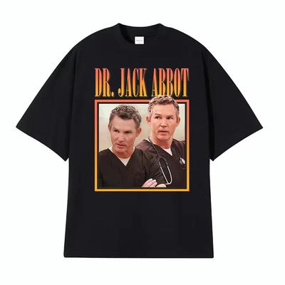 Dr. Jack Abbot Funny Print T Shirts Unisex Women Clothing Oversized Vintage Short Sleeve T-shirts 100% Cotton Comfort Loose T-shirt