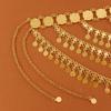 Multi-layer Disc Tassel Head Chain Gold Color Bridal Headdress Headwear Accessories  Arab Bride