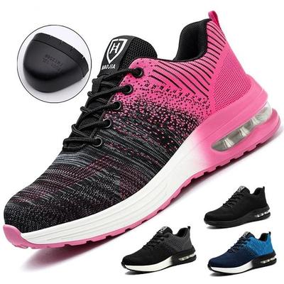 Breathable Labor Insurance Shoes Mesh Fly Woven Anti-smash and Anti-piercing Safety Shoes Steel Toe Cap Safety Work Shoes