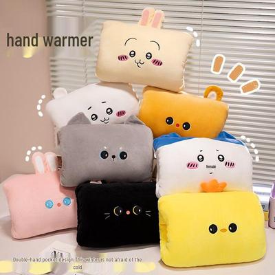 Cartoon Hand-Warming Plush Hug Pillow & Cute Nap Warmer Gift