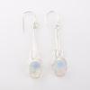 Milchiger Opal Edelstein 925 Sterlingsilber Schmuck Handgefertigte Hängeohrringe 1,76" EE-171-20