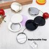 Replaceable Travel Balm Box Zinc Alloy Refillable Bottles Solid Perfume Container  Cosmetic Case