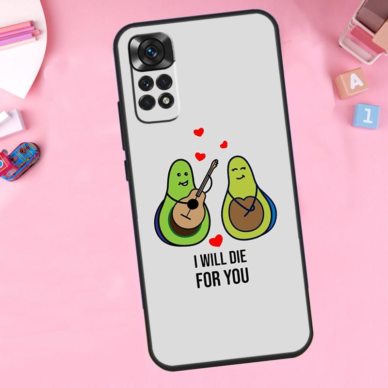 cute cartoon Avocado Fitness For Xiaomi Redmi Note 14 10 11 12 13 15 Pro Plus Phone Case For Redmi 15 15C 14C 12C 10C 13C