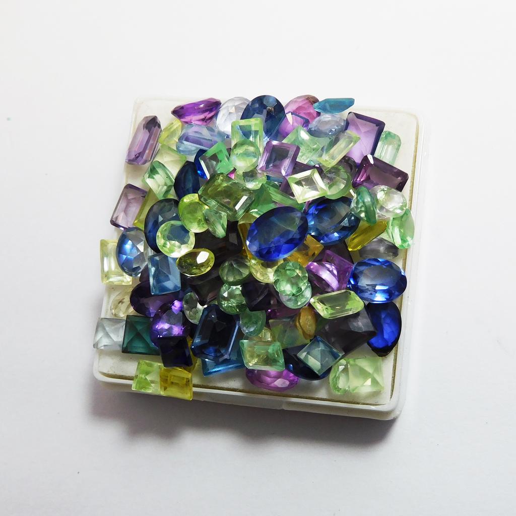 Natural Mixed Color Sapphire Loose Gemstone 51 Pcs Mix Shapes Lot September Birthday Birthstone