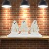 Portable Halloween Candle Holder Funny Halloween Ornament Party Decor Ghost Candle Stand  Garden