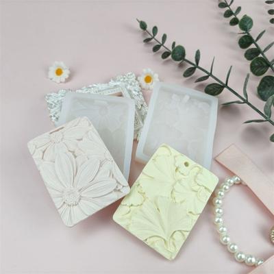DIY Silicone Fragrance Mould Ginkgo Leaves Diffuser Stone Model Car Wax Tablet Mold  Car