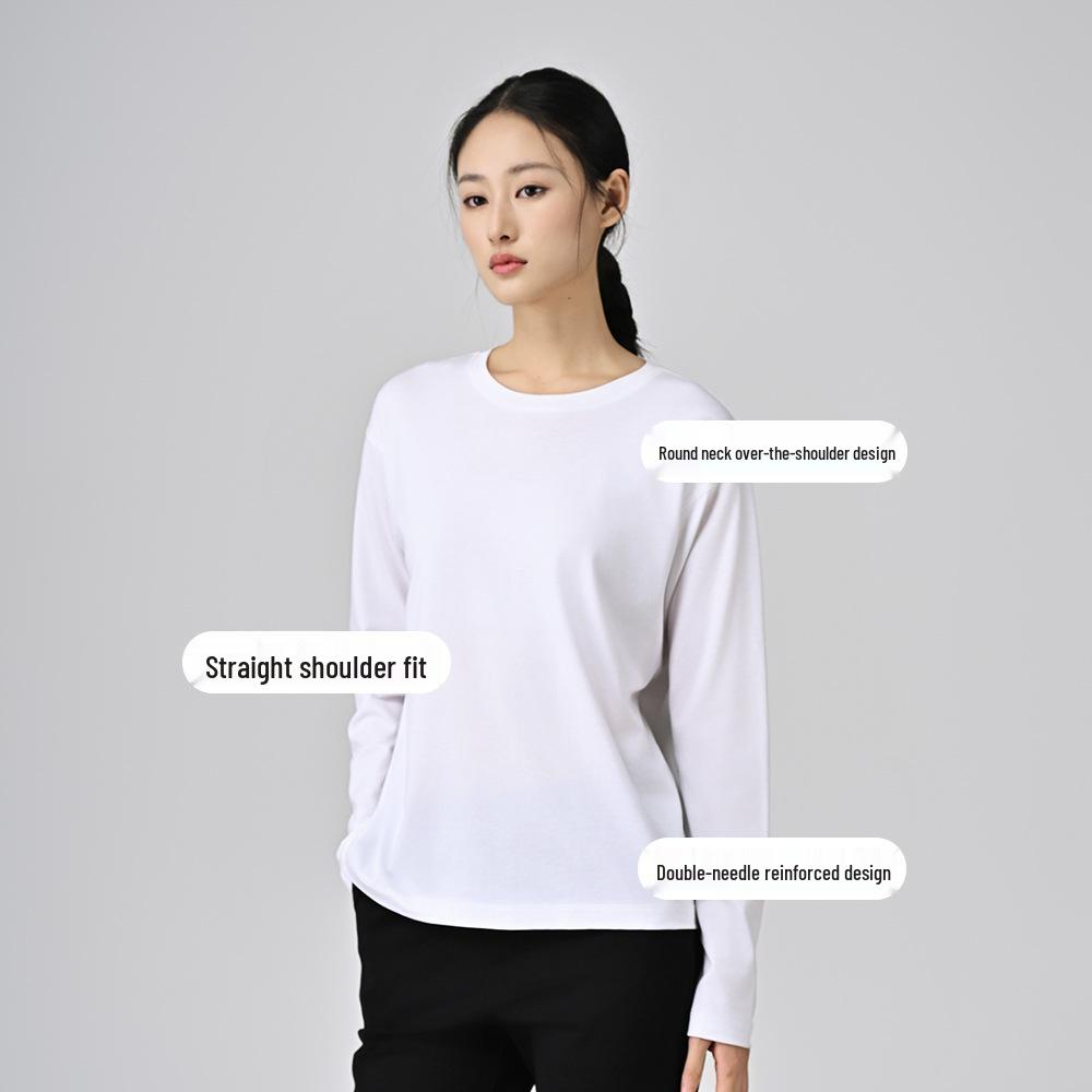

ABOUTSEA25 Women s Essential Tencel Cotton Crew Neck Tee L