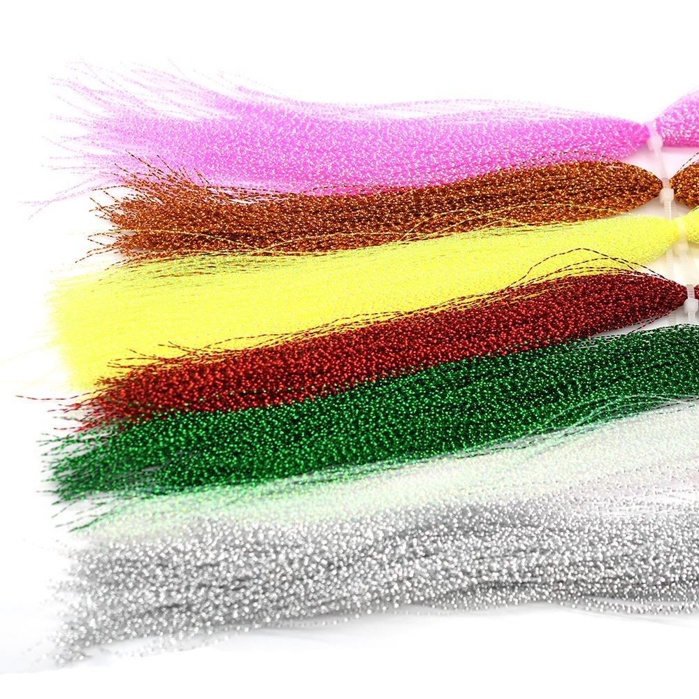 MNFT 10Bags Fly Tying Materials Muti-color Fly Fishing Crystal Flash Flashabou Tinsel for Making Fly Fishing Lur