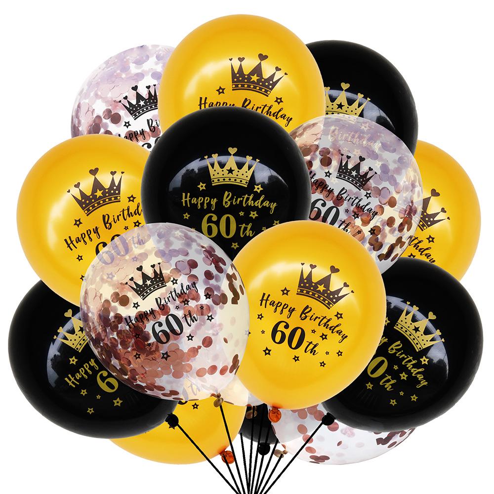 16-60 Year Old Birthday Balloon Confetti Set