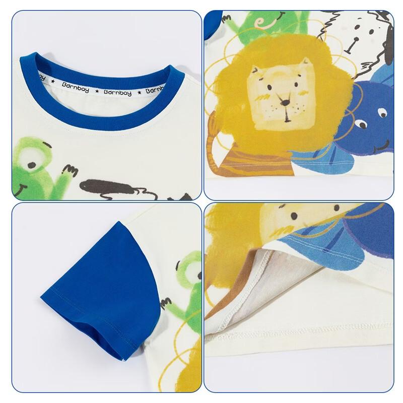 Boys' Cartoon Colorblock Anti-Bacterial Cooling Short Sleeve T-Shirt
