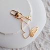 1PC Alphabet Luxury A-Z Fashionable Keychain Vintage Alloy Artistic Gold Hollow Butterfly Elegant